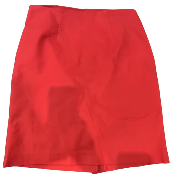 Parophase Skirt Women 6‎ Red Pencil Knee Length Work Career Wear - Picture 1 of 7